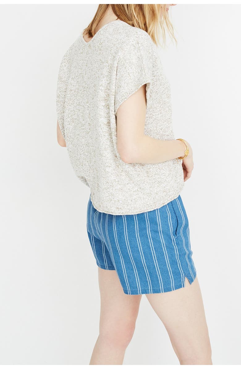 Madewell Ellendale Marled Short Sleeve Sweater Top, Alternate, color, 