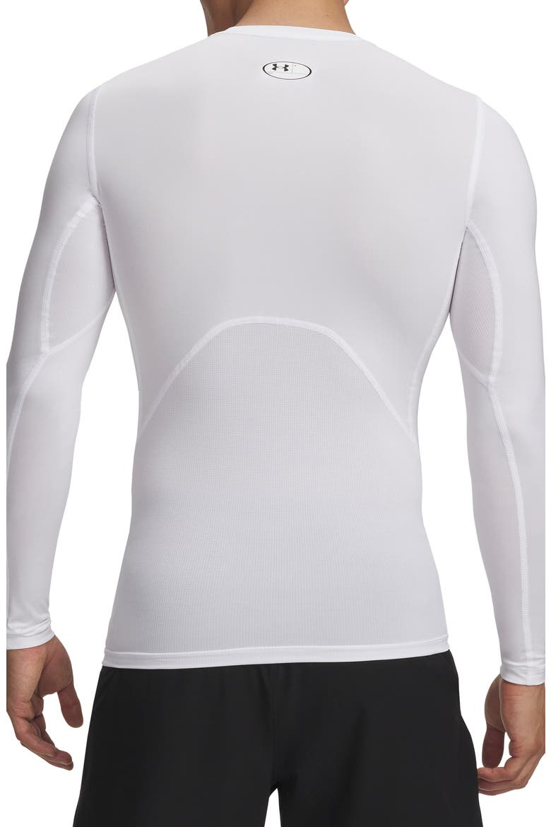 HeatGear® Compression Long Sleeve Top, Alternate, color, WHITE