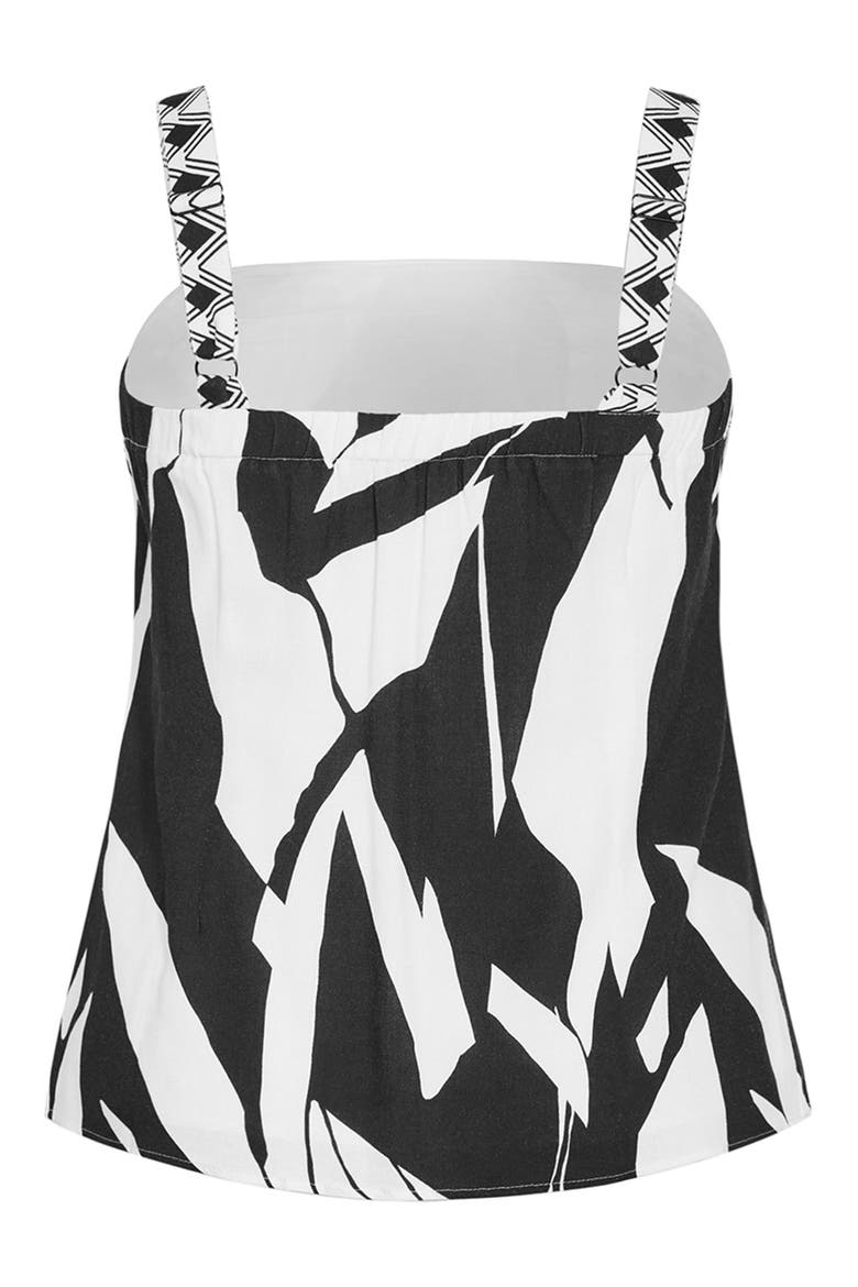 Contrast Border Sleeveless Top, Alternate, color, MIRAGE BDR