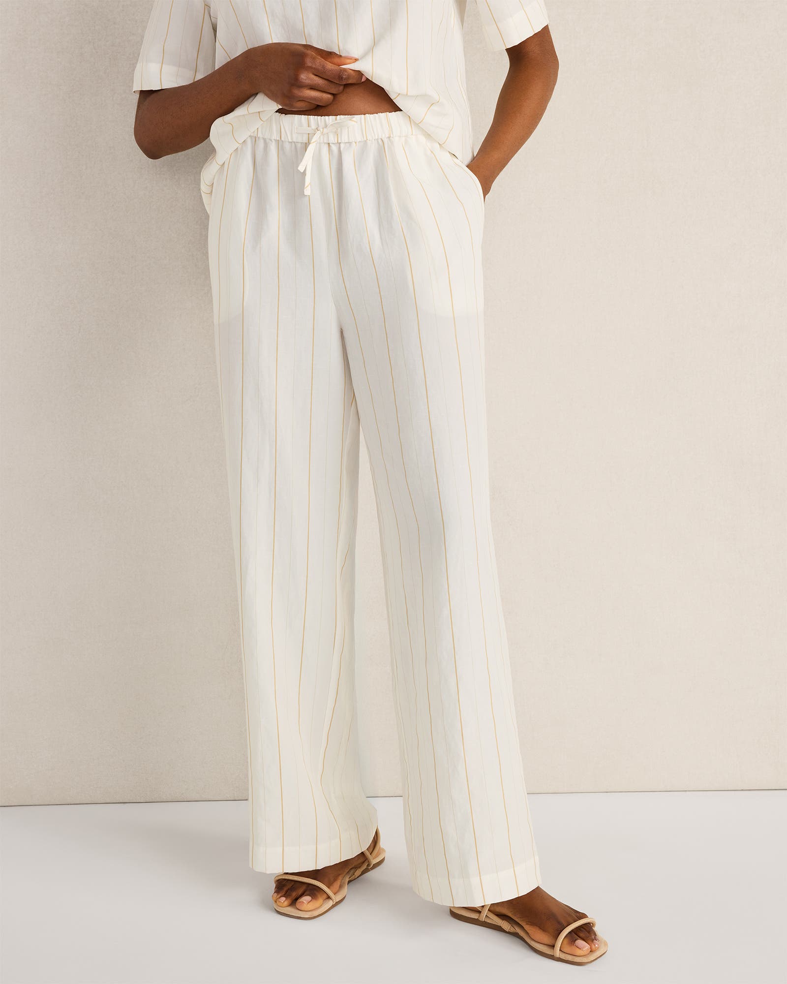 selected Seta Stripe Ivory Multi
