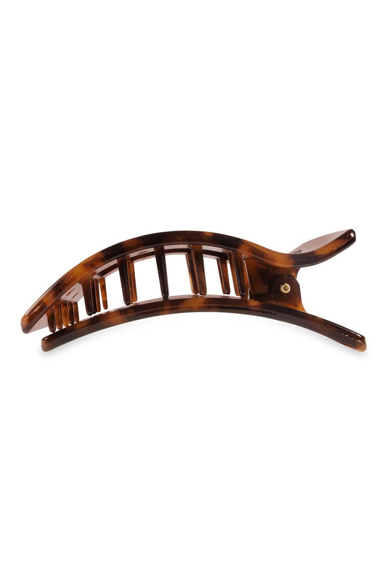 Medium Flat Rectangle Hair Clip, Alternate, color, TORTOISE