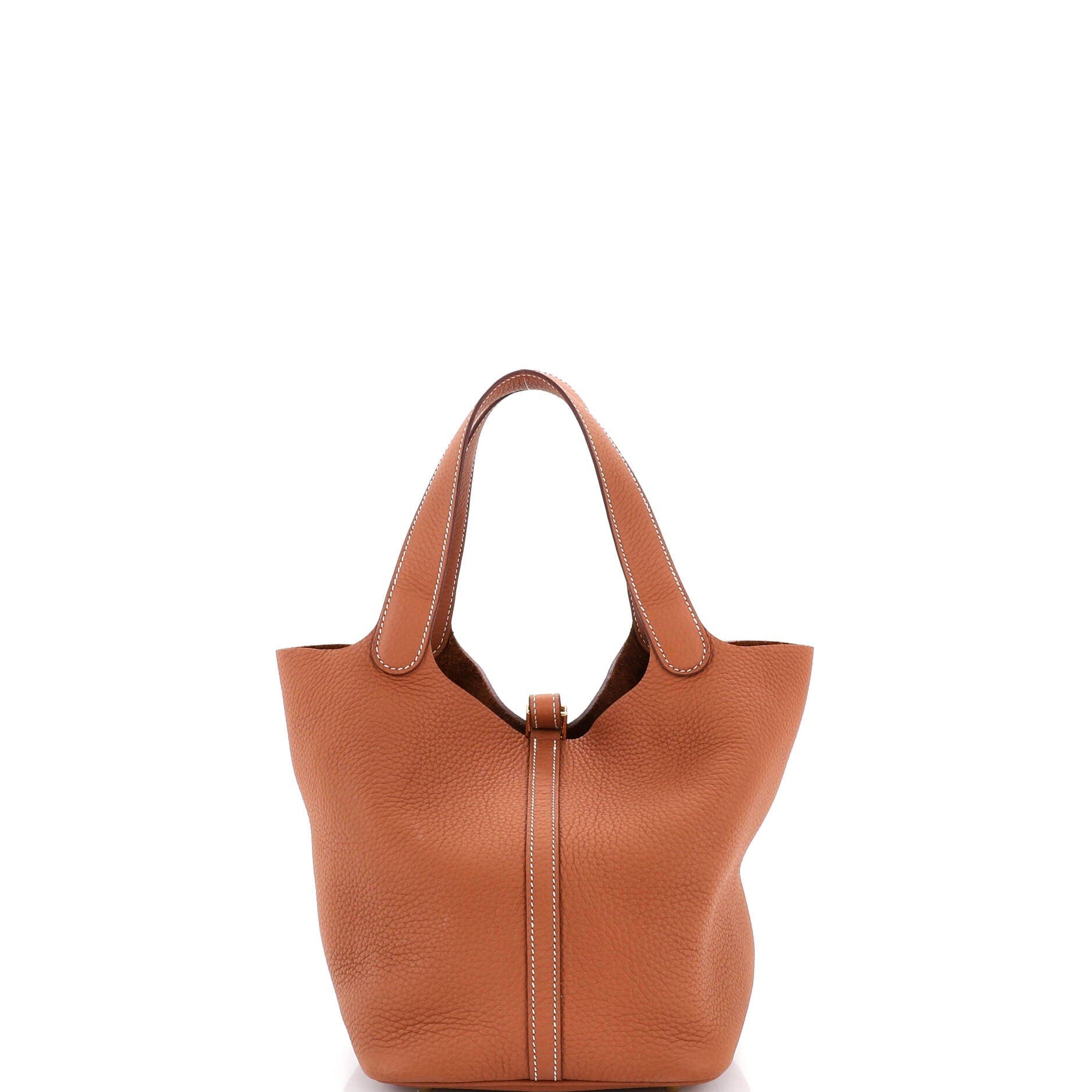 Pre-Owned Hermes Picotin Lock Bag Clemence MM, Alternate, color, Gold