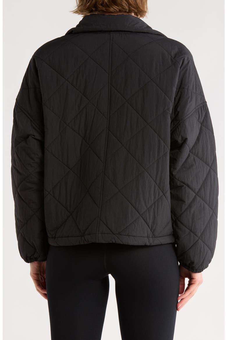 Wander Diamond Quilted Jacket, Alternate, color, BLACK