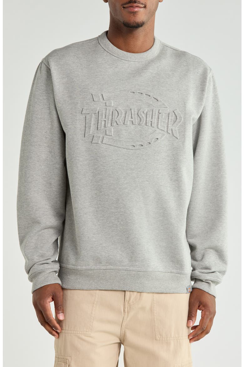 x Trasher Sweatshirt, Main, color, GREY HEATHER