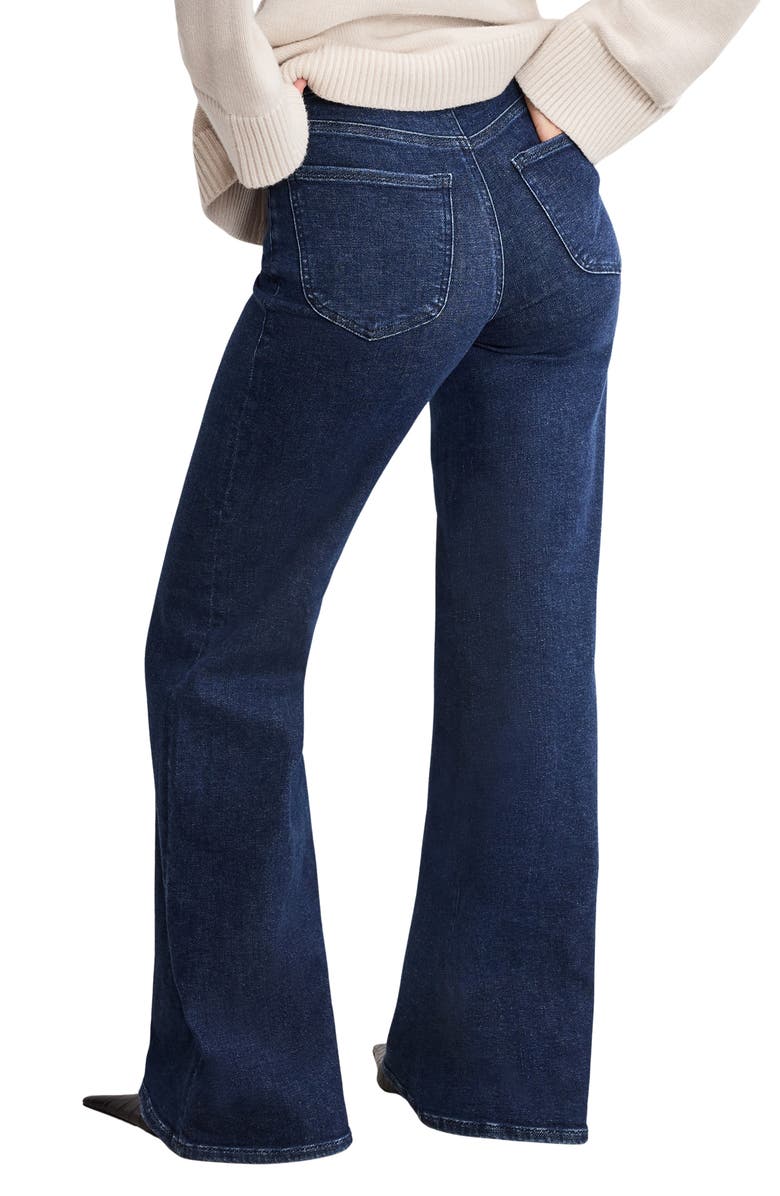 Good American Good Waist High Waist Wide Leg Palazzo Jeans, Alternate, color, Indigo985