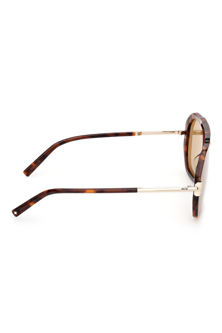Geometric Sunglasses, Alternate, color, HAVANA / GOLD / AMBER SAND
