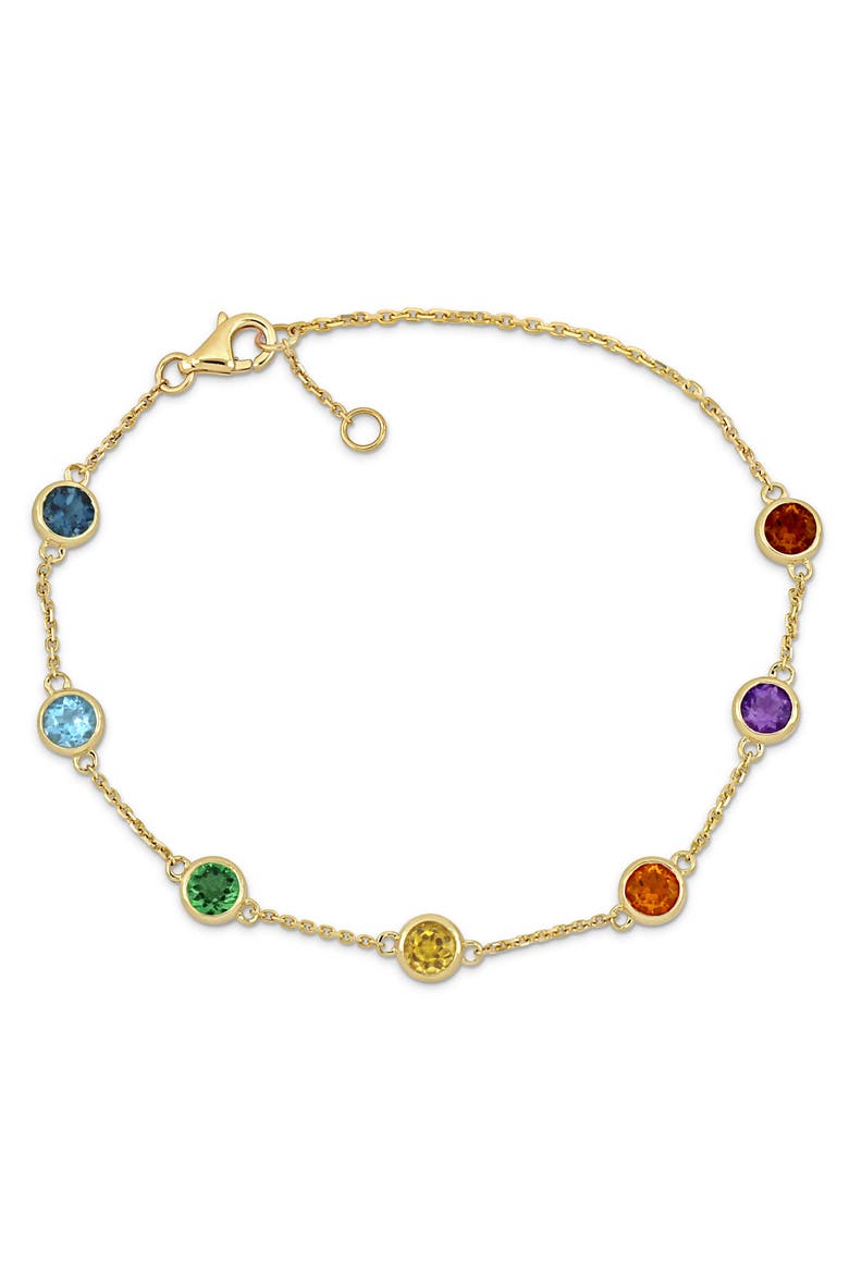 Gemstone By The Yard Bracelet 14k, Main, color, Yellow Gold