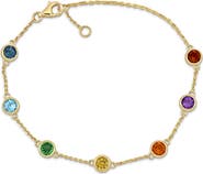 Julianna B. Gemstone By The Yard Bracelet 14k