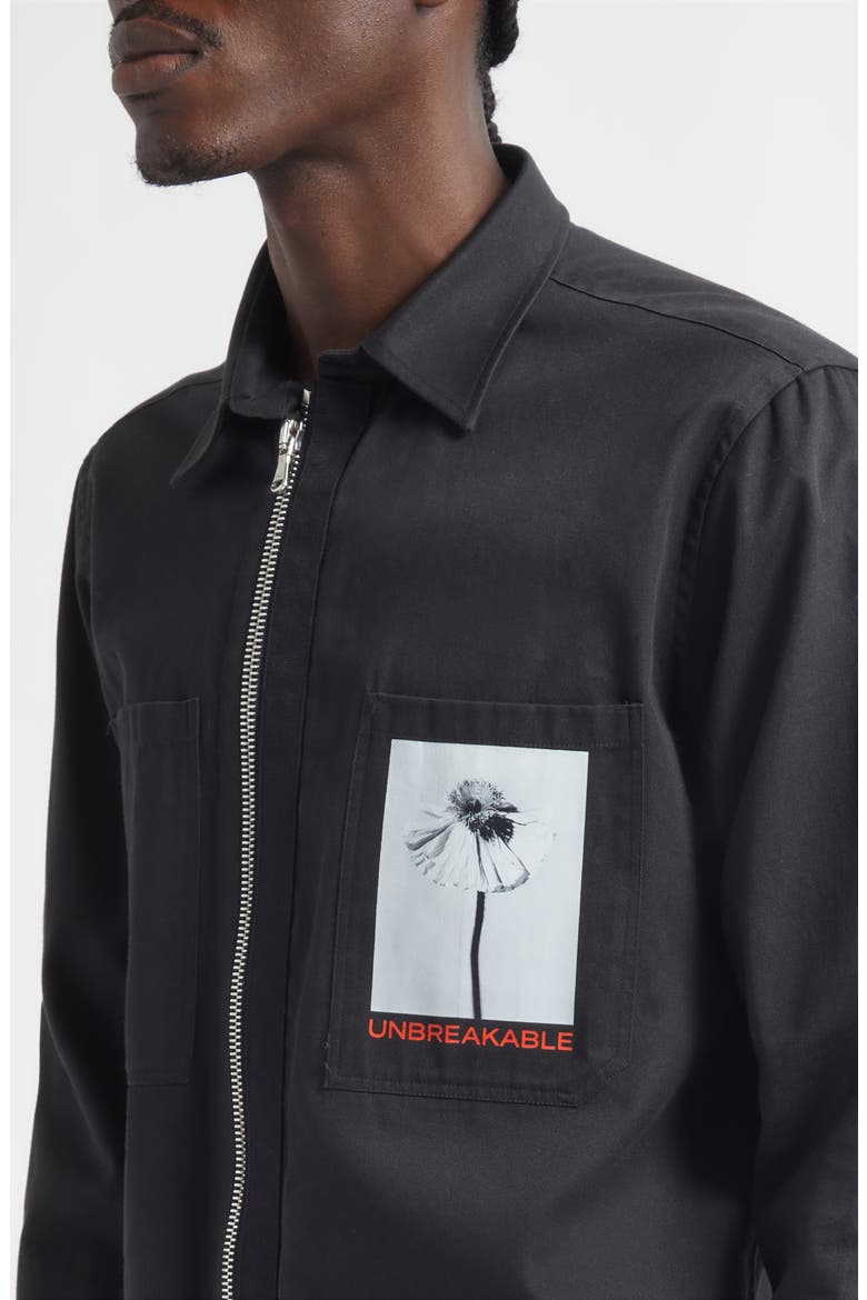 Stabb Unbreakable Zip Shirt, Alternate, color, BLACK