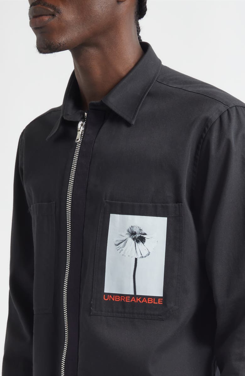 JKEEFER Stabb Unbreakable Zip Shirt, Alternate, color, Black