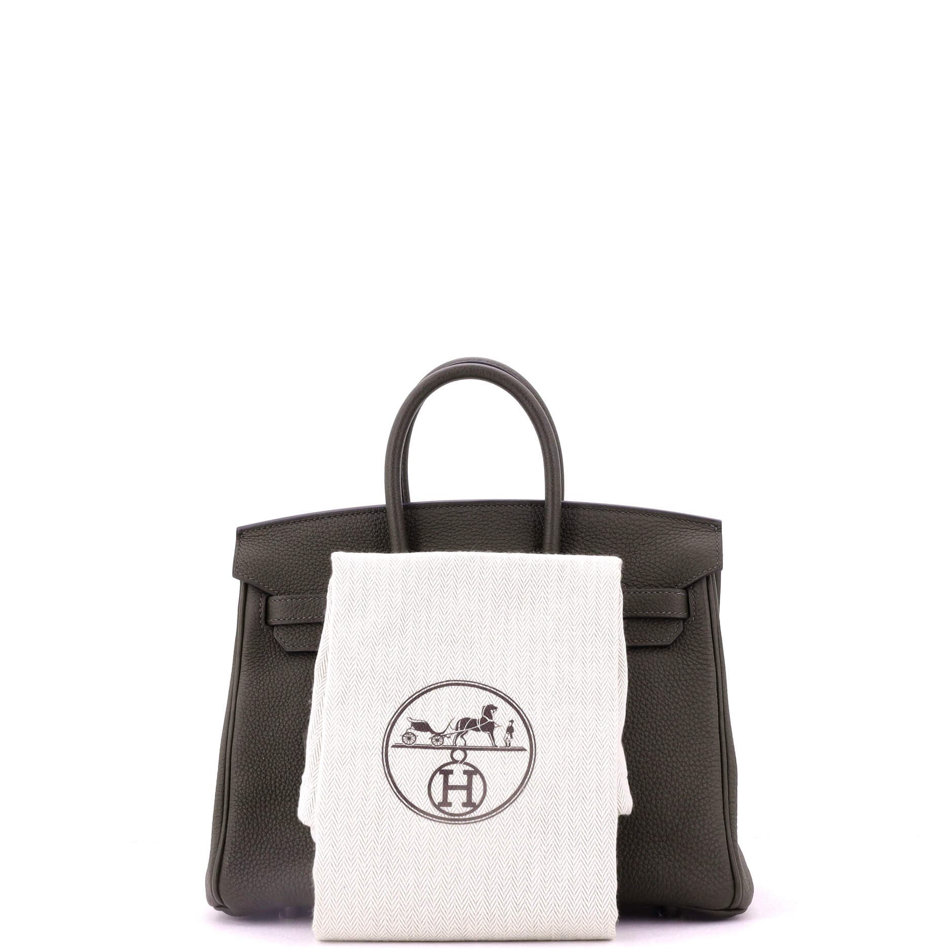 Pre-Owned Hermes Birkin Handbag Green Togo with Palladium Hardware 25, Alternate, color, 