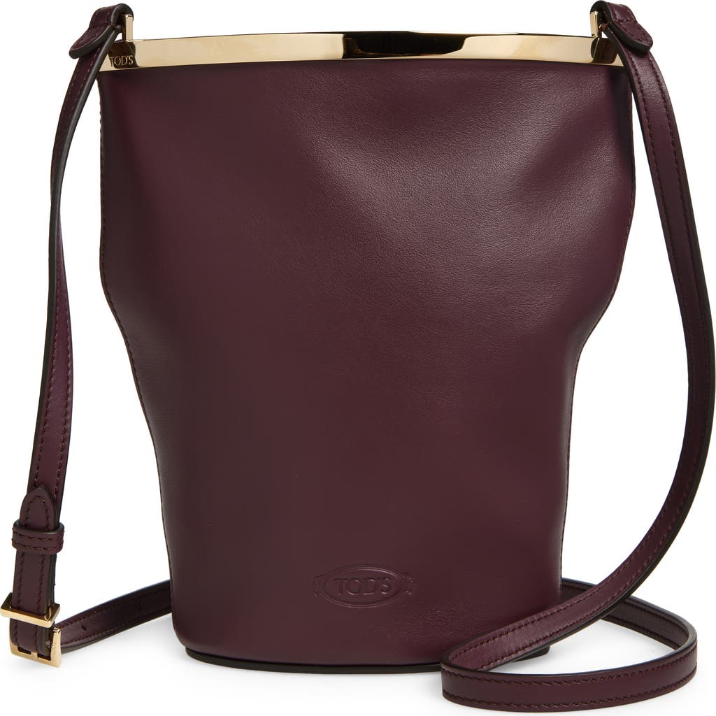 Tod's Magenta Bag Bucket Bag In Leather Mini
