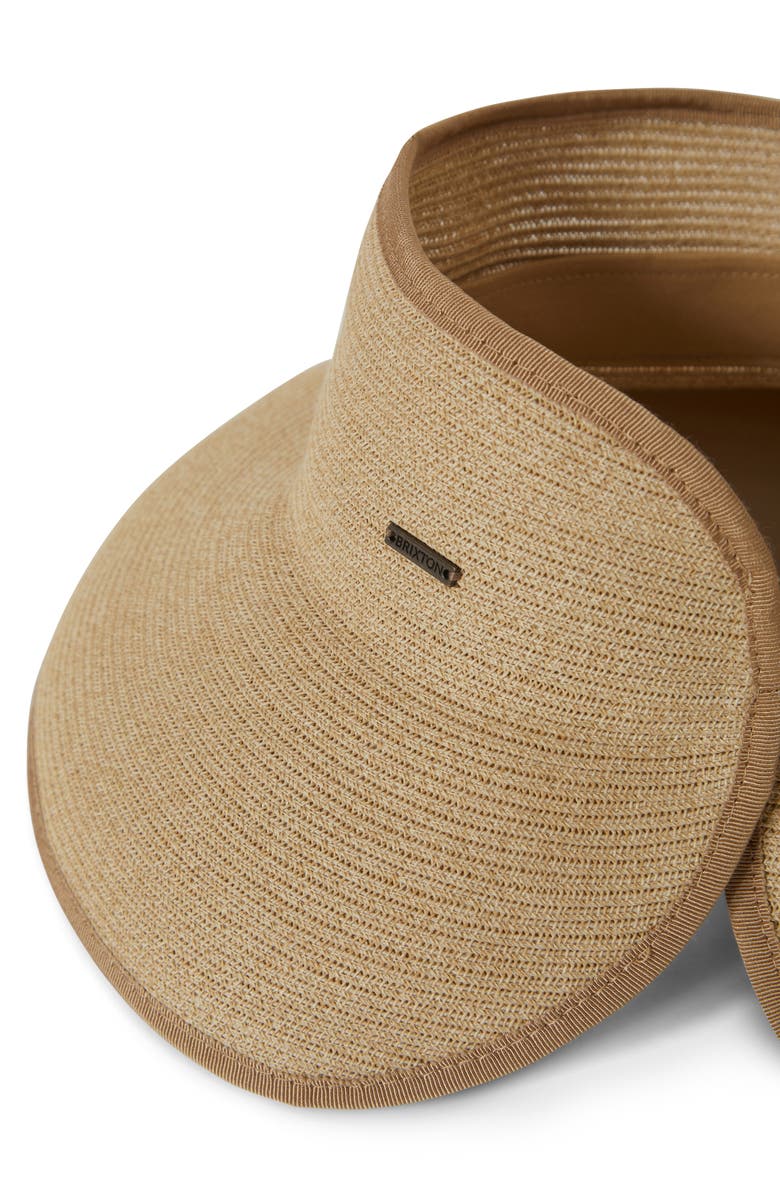 Brixton Ivy Packable Straw Visor, Alternate, color,