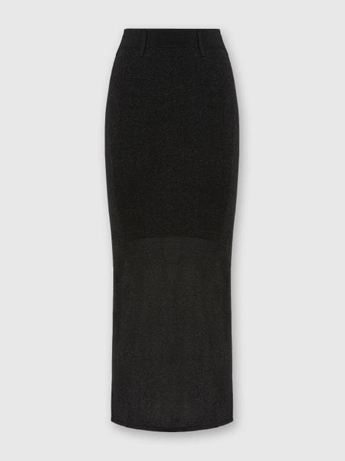 Missoni Metallic-detail Slit Skirt In Black