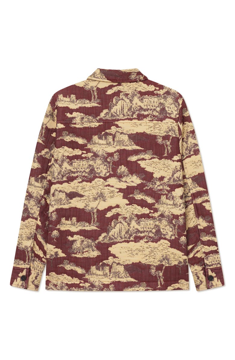 Les Deux Jaiden Ruins Jacquard Overshirt, Alternate, color, Bossa Nova/Summer Melon