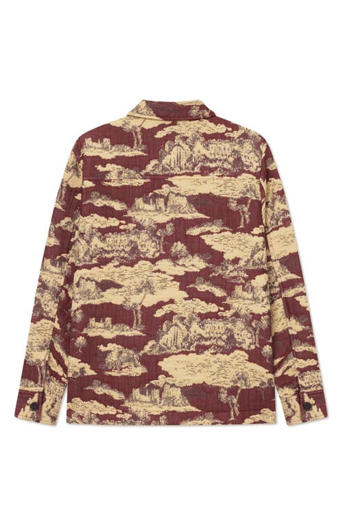 Les Deux Jaiden Ruins Jacquard Overshirt In Bossa Nova/summer Melon