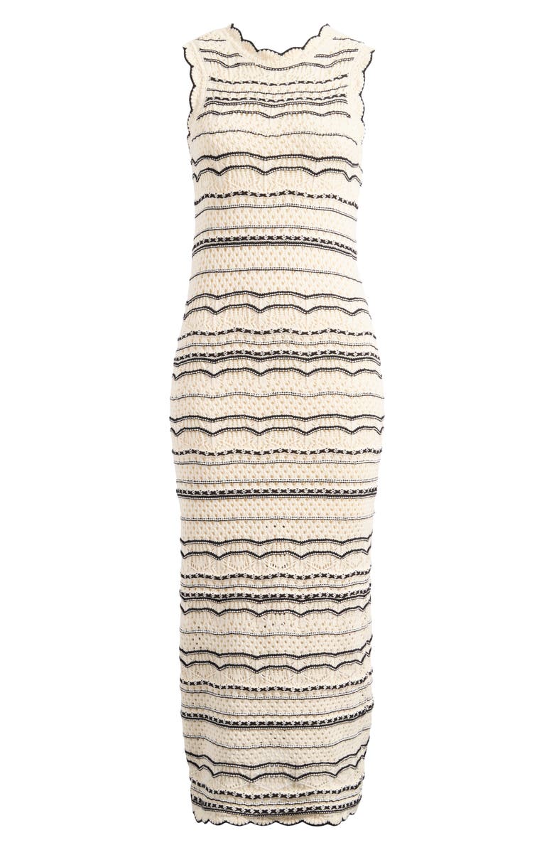 VERO MODA Madeira Open Stitch Cotton Blend Maxi Sweater Dress, Alternate, color, 