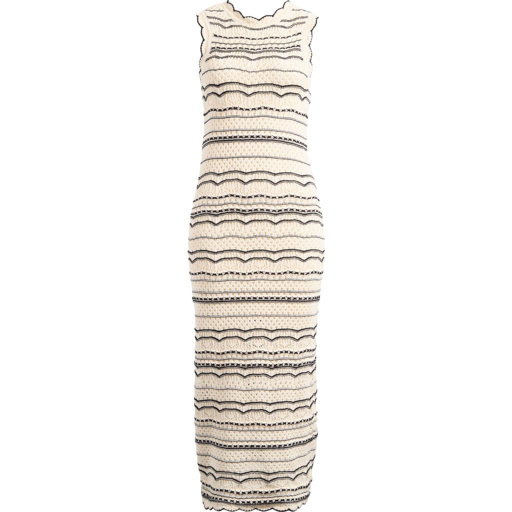 Vero Moda Madeira Open Stitch Cotton Blend Maxi Sweater Dress
