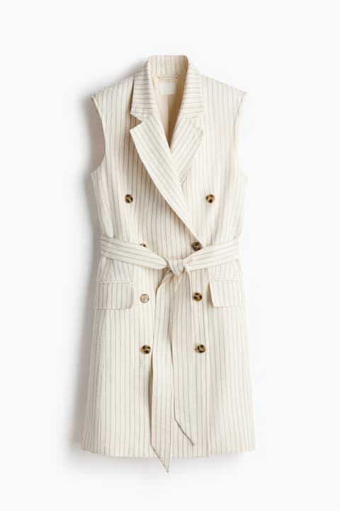 Linen-blend Blazer Dress