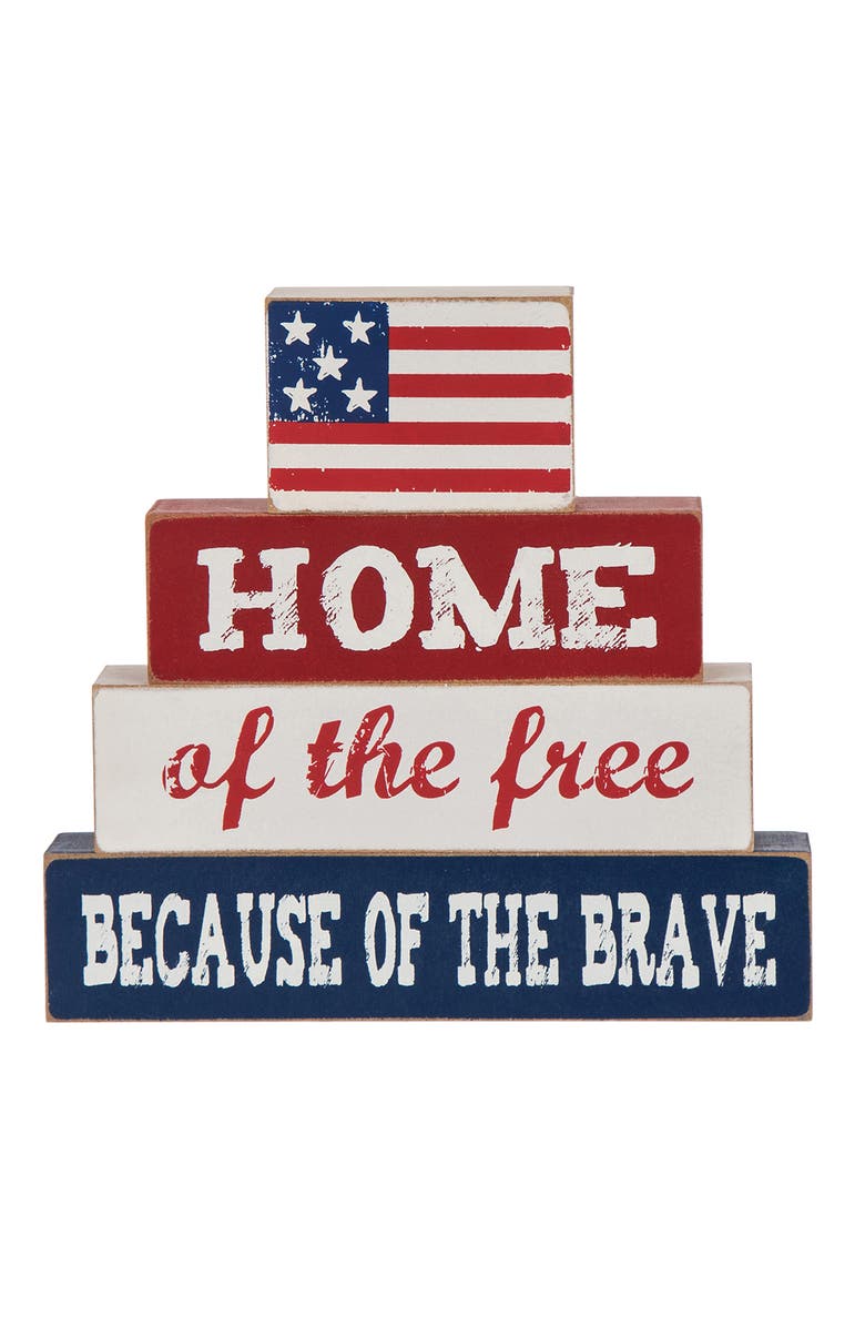 Glitzhome 8.5"L Wooden Word Sign Table Decor, Main, color, 