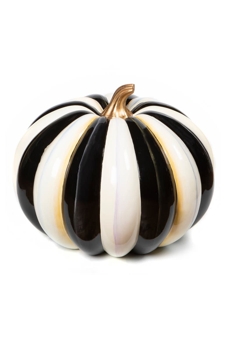 Courtly Stripe Outdoor Pumpkin Trophy, Main, color, COURTLY
