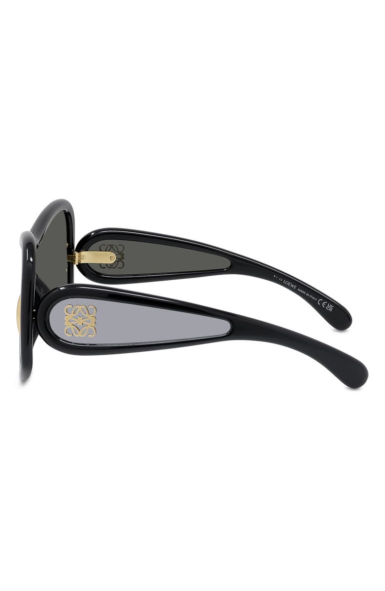 Loewe Anagram 144mm Mirrored Mask Sunglasses, Alternate, color,