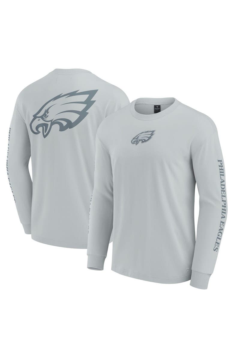 FANATICS Unisex Fanatics Gray Philadelphia Eagles Elements Strive Long Sleeve T-Shirt, Main, color,