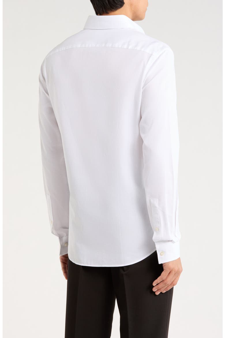 Slim Fit Stretch Cotton Dress Shirt, Alternate, color, WHITE