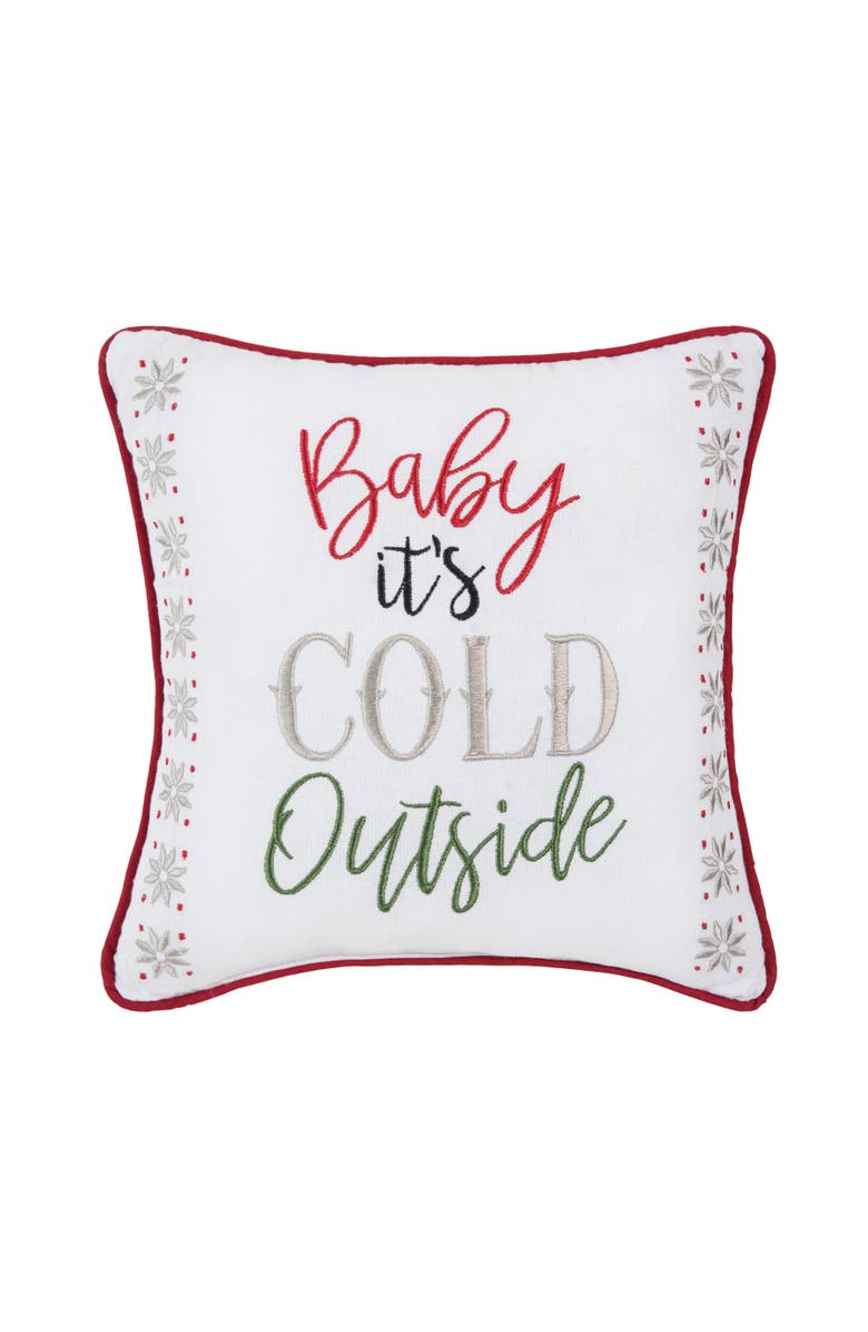 C&F Home Baby It's Cold Outside Small Christmas Accent Pillow, 10" x 10", Main, color, Green