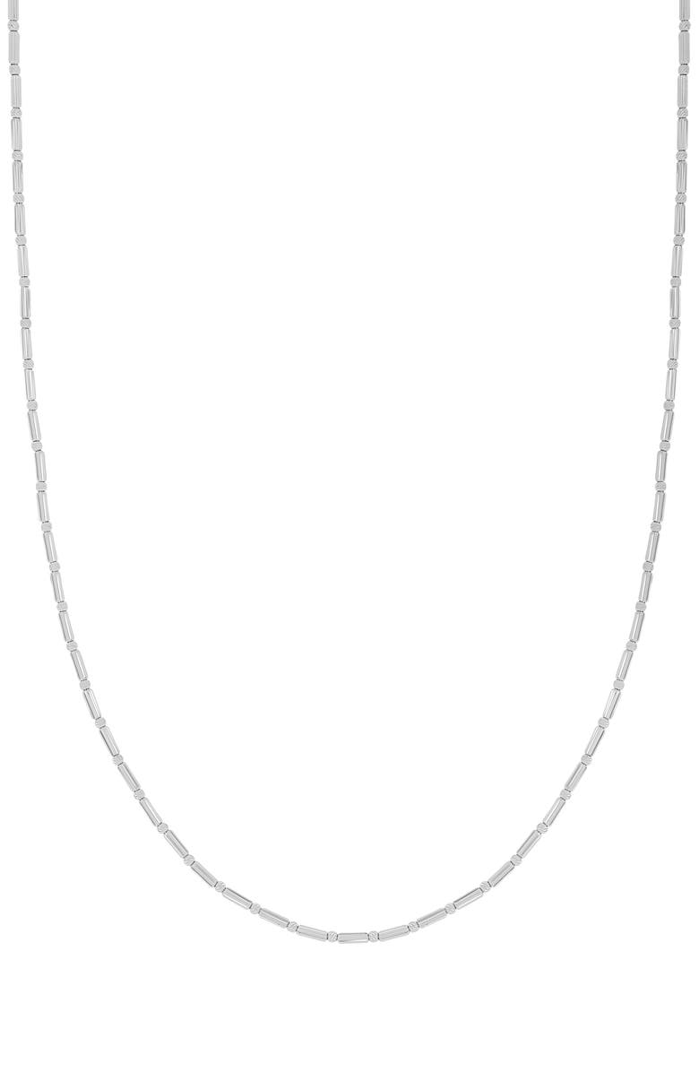 Bony Levy 14K White Gold Bar & Bead Chain Necklace, Main, color, 14K White Gold