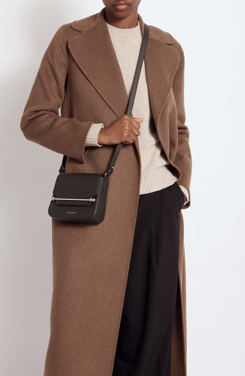 Strathberry Mini Ace Leather Crossbody Bag In Brown