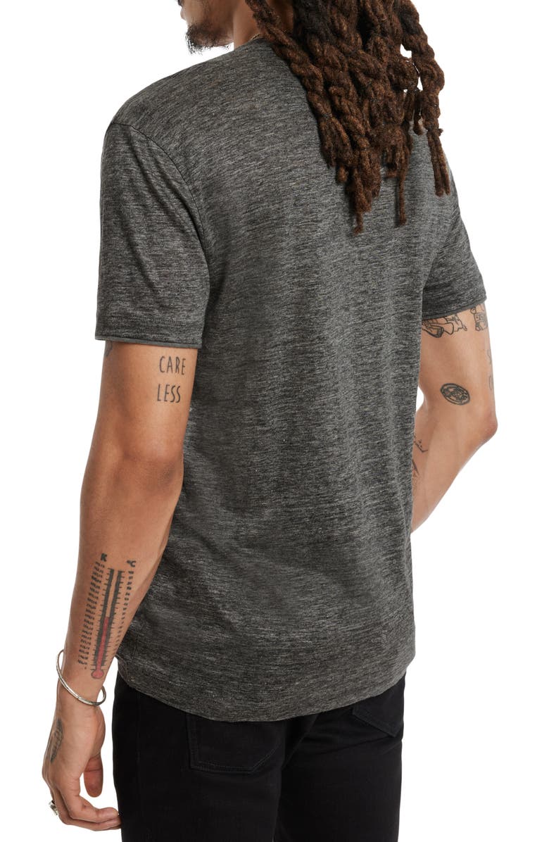 John Varvatos Wooster Regular Fit V-Neck Linen T-Shirt, Alternate, color,