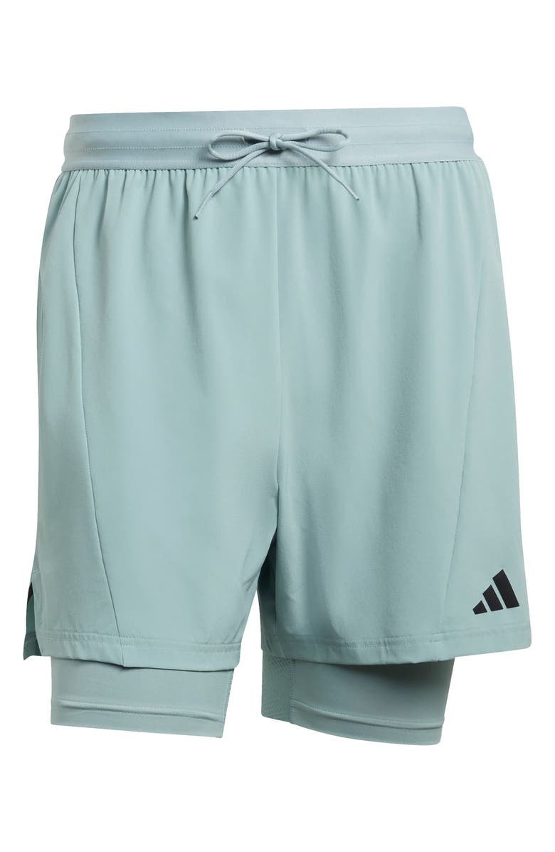 adidas D4T Climacool Workout 2-in-1 Shorts, Alternate, color, Wonder Sage