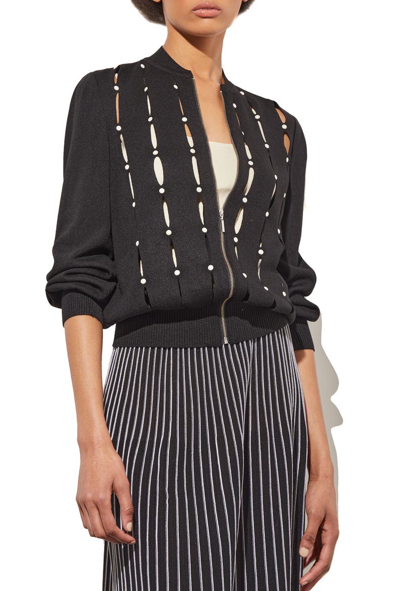 Zip Cardigan, Main, color, BLACK