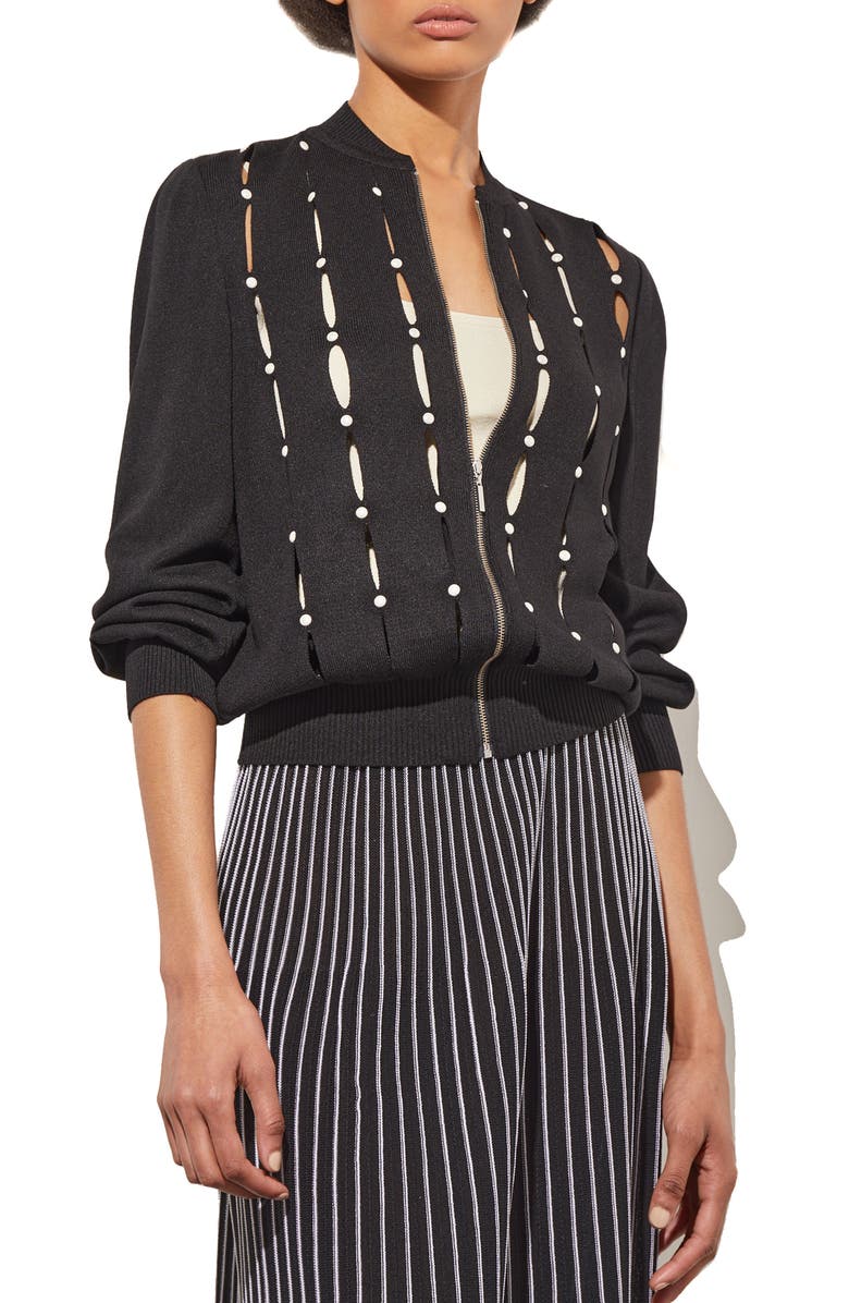 Ming Wang Zip Cardigan, Main, color, 