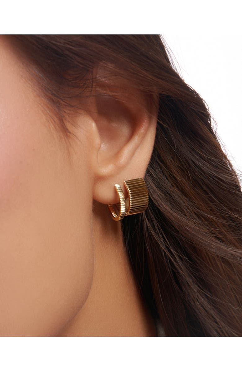 ZARUX Golden Halo Hoops 2mm, Alternate, color, Yellow Gold