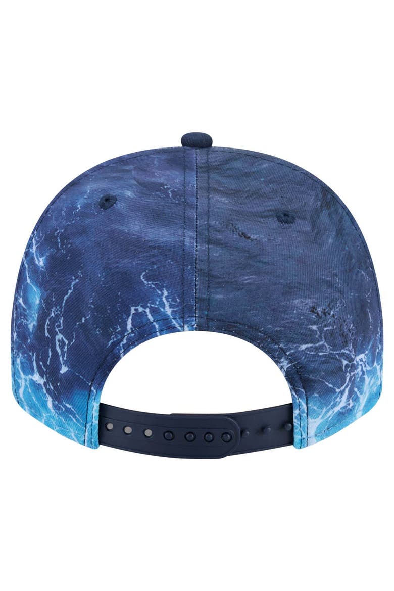 Men's New Era  Light Blue New York Yankees Deep Water Pre-Curved 9FIFTY A-Frame Snapback Hat, Alternate, color, Light Blue