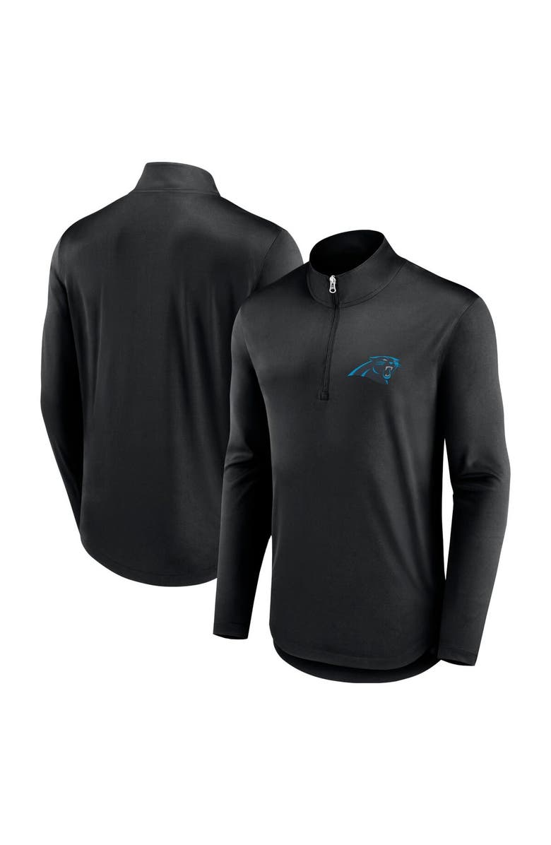FANATICS Men's Fanatics Branded Black Carolina Panthers Quarterback Quarter-Zip Top, Main, color, 