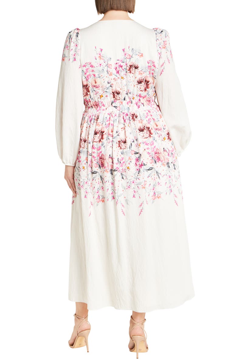 City Chic Keyla Floral Long Sleeve Maxi Dress, Alternate, color, Posie Iry Perfection