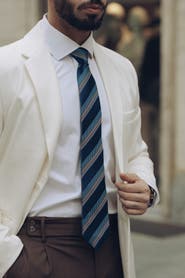Elizabetta Corso - Extra Long Silk Jacquard Tie for Men