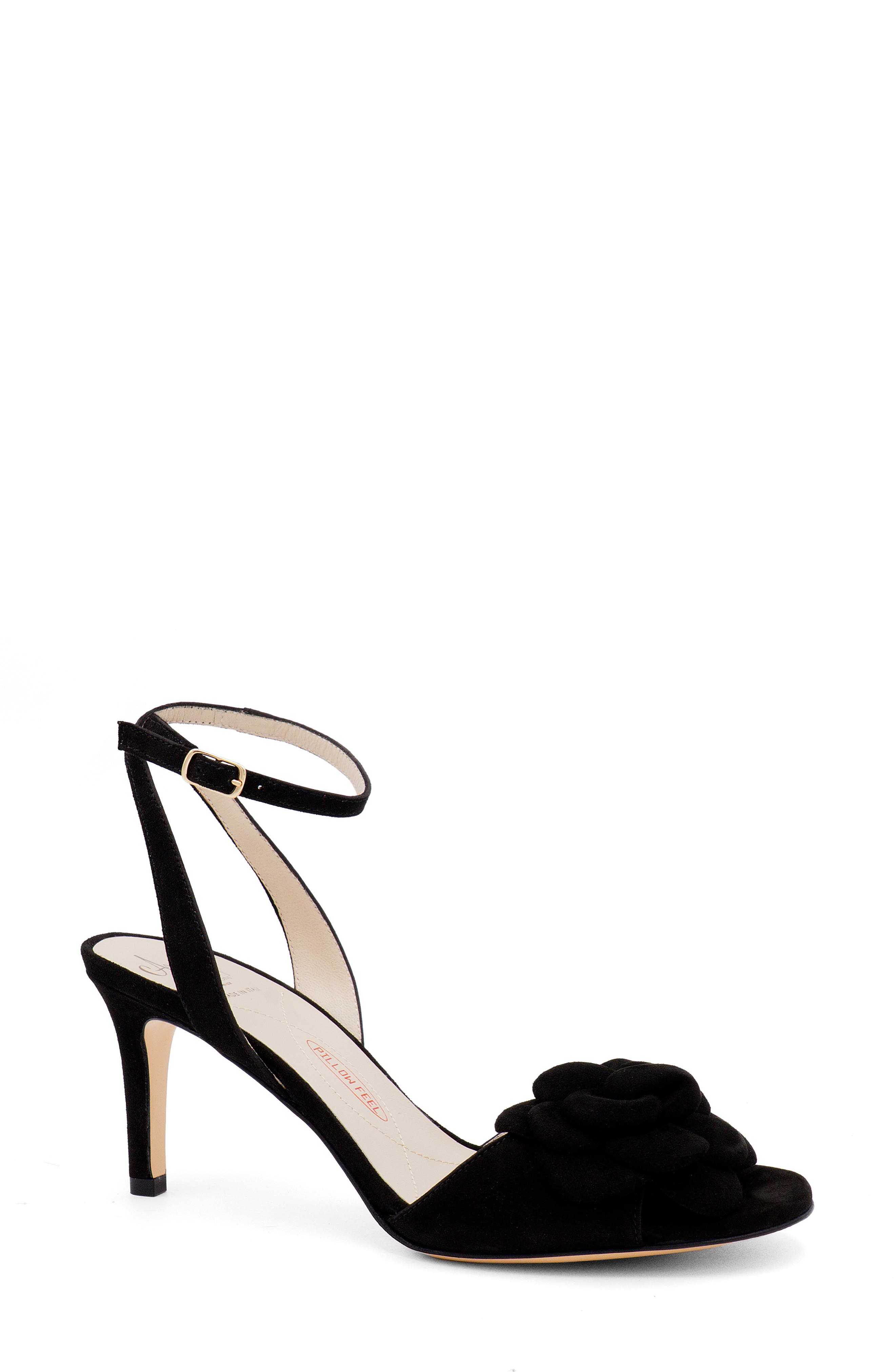 Amalfi by Rangoni Lambretta Ankle Strap Sandal, Main, color, Black Cashmere