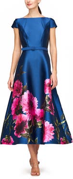 Kay Unger Ina Belted Cocktail Dress