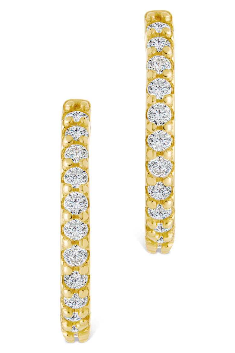 Constance Cubic Zirconia Inside Out Hoop Earrings, Alternate, color, GOLD