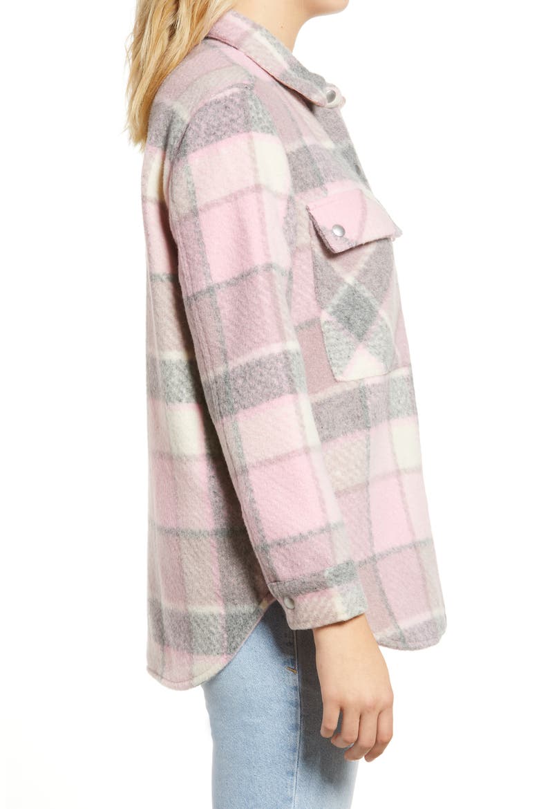 Plaid Flannel Shirt Jacket, Alternate, color, CABIN FEVER