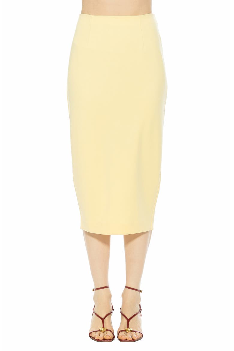 Jacki Pencil Midi Skirt, Main, color, YELLOW