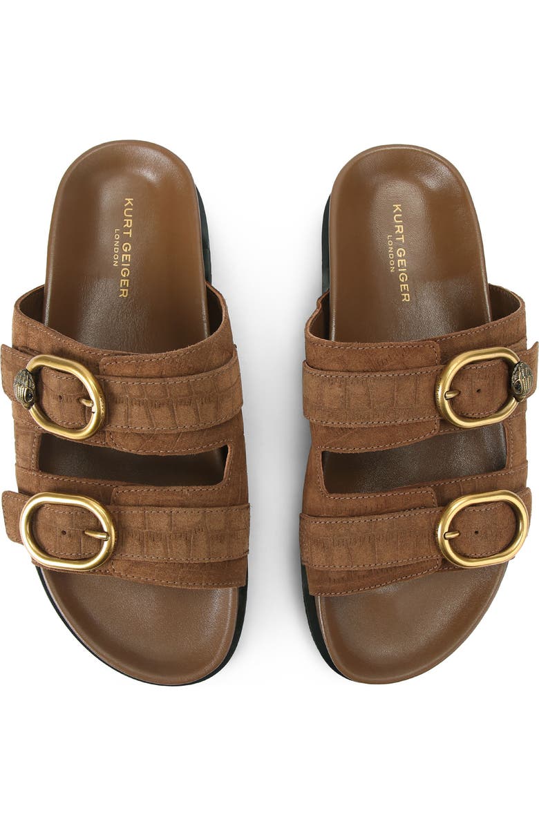 Kurt Geiger London Bancroft Buckle Strap Slide Sandal, Alternate, color, Light/ Pastel Brown