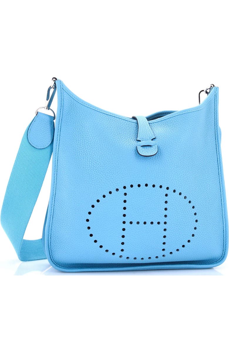 Pre-Owned Hermes Evelyne Bag Gen III Clemence PM, Alternate, color, Bleu Du Nord