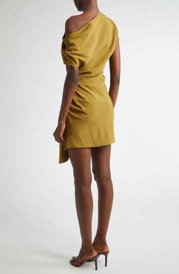 Poppy Ruched One-Shoulder Dress