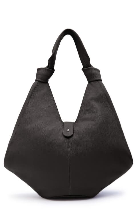 Large Nelli Pebble Leather Hobo Bag