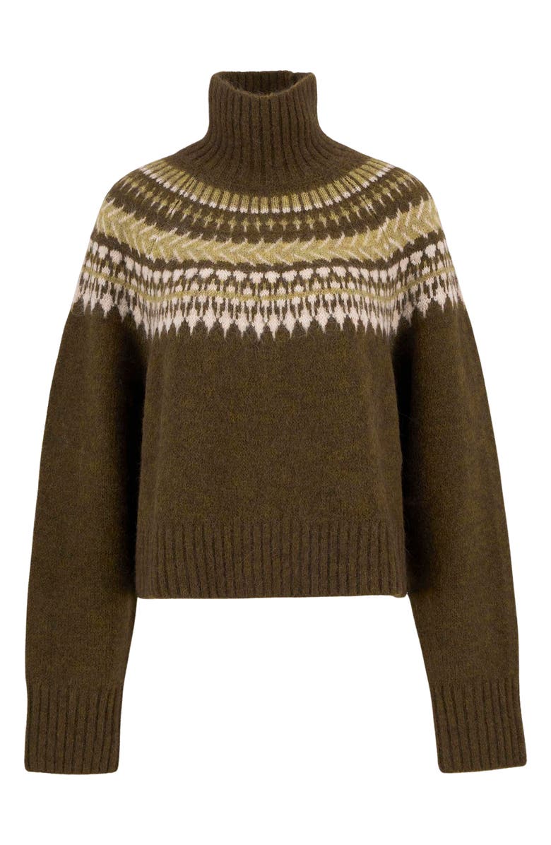 Barbour Lorrie Fair Isle Wool & Alpaca Blend Sweater, Alternate, color, Brown Multi